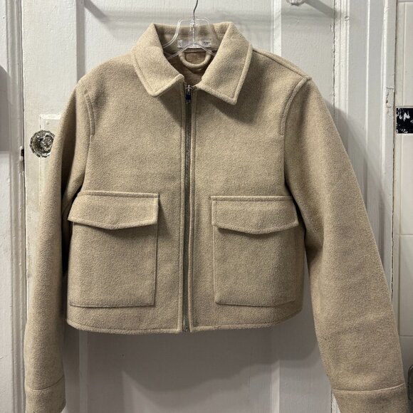 Mango Jacket With Zip Pockets - Beige - Picture 2 of 8
